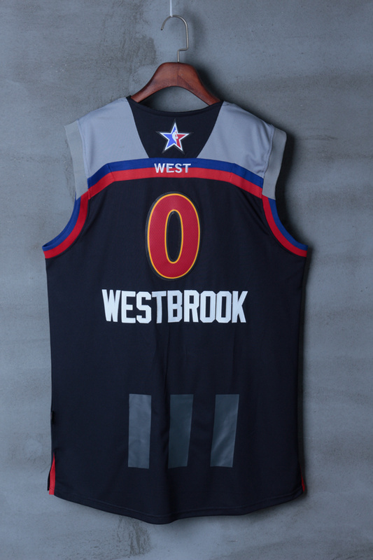 Men Oklahoma City Thunder #0 Westbrook black 2017 NBA All Star jerseys